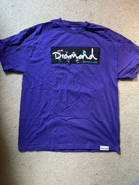 Diamond Supply Co. Purple Graphic Logo Short Sleeve Tee